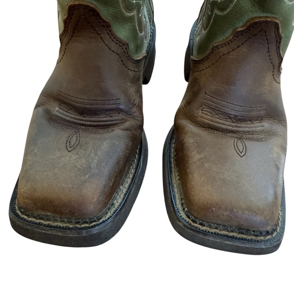 Justin RAYA 12" Western Boots Leather Cowboy Cowgirl Rodeo Country size 6.5 - Picture 5 of 10